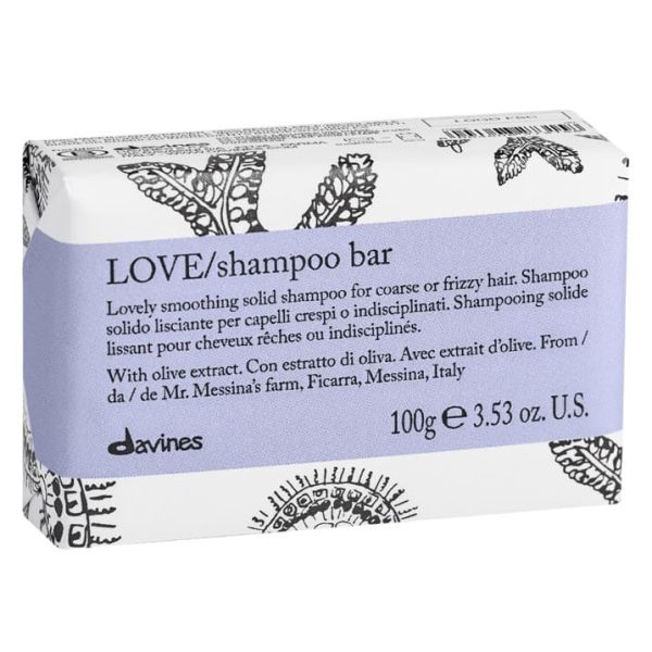 твёрдый шампунь love для разглаживания завитка davines 100 g