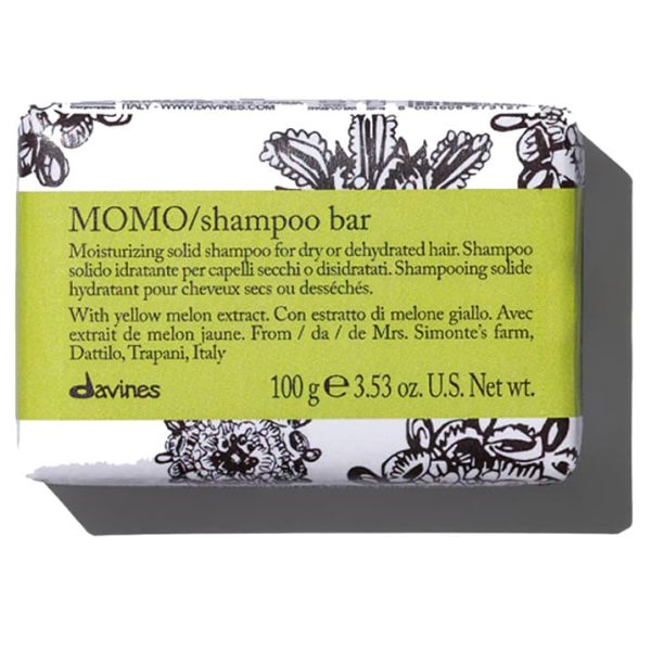 твёрдый шампунь momo для глубокого увлажнения волос davines 100 g