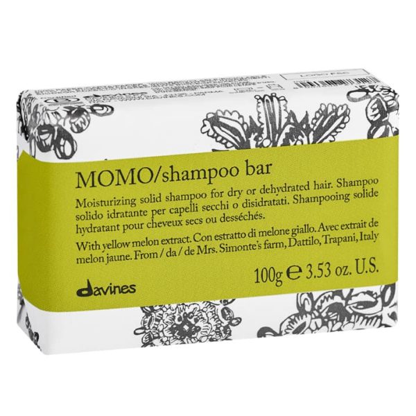 твёрдый шампунь momo для глубокого увлажнения волос davines 100 g